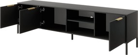 Szafka RTV stojąca LORENZO 202,9 cm do Salonu pod Telewizor - Antracyt