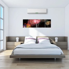 Obraz fajerwerków (170x50 cm)