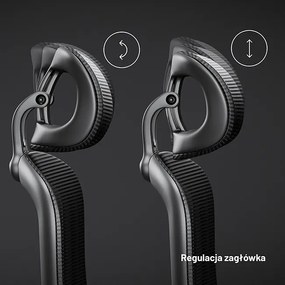 Fotel biurowy, ergonomiczny Diablo V-Light, czarny