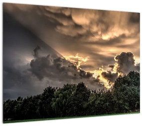 Obraz chmur i lasu (70x50 cm)