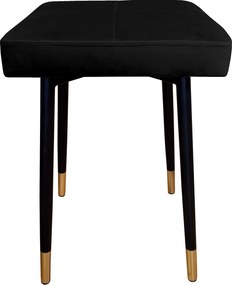 Taboret MAX tkanina Welur stelaż metalowy STOŁEK LOFT : Kolor nogi - Czano-złota stożek, Kolor tkaniny - VELVET - MG19, Typ tkaniny - Velvet
