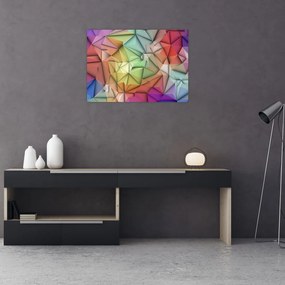 Obraz - Abstrakcja wielokątna (70x50 cm)