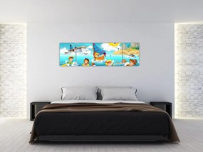Obraz - Dzień na plaży (170x50 cm)