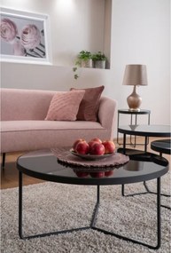 Czarno-szary zestaw stolików kawowych ARTEMIDA