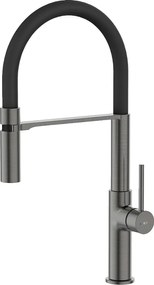 Magneto Bateria zlewozmywakowa z główką prysznicową metaliczny szary - Essebagno