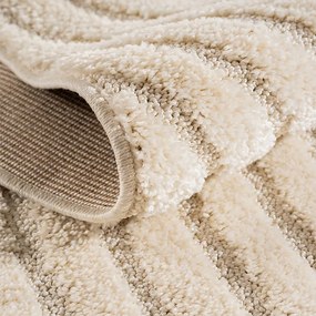 Dywan nowoczesny 3D Art kremowy Geometria 240 cm x 340 cm