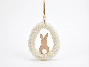 Wiszące drewniane jajko BUNNYA - różne kolory Kolor: Brązowy