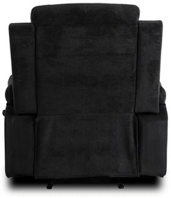 Fotel Masujący BOX 2 Rozkładany z Podnóżkiem Czarny Nowoczesny
