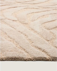 Beżowy dywan z mieszanki wełny tkany ręcznie 160x230 cm Tribet – Kave Home