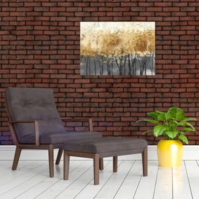 Obraz - Złote drzewa (70x50 cm)