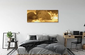 Fotoobraz na płótnie Leżący Anioł w Blasku Lampek