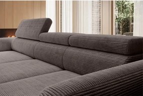 Narożnik ALISSON S/MINI Prawostronny z elektrycznym wysuwem w tkaninie POSO 04 WERSAL