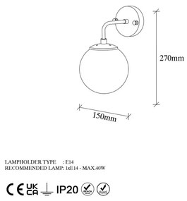 Kinkiet w kolorze złota Horn – Opviq lights