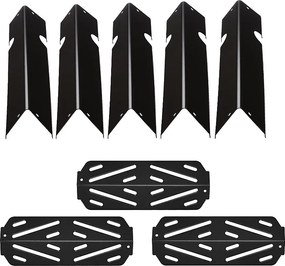Pręt Osłony Palnika i Rozpraszacz SucceBuy Ciepła do Grilla 8PCs, Odprowadzacz Tłuszczu do Palnika 43,5 cm, do Weber Genesis II 310, 315, 335, 340