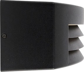 Inteligentna lampa ścienna zewnętrzna czarna IP44 w tym Wi-Fi A60 - Hurricane