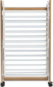 Suszarka na pranie rozkładana, 2 poziomy, mobilna, na kółkach