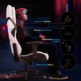 Fotel gamingowy Diablo X.One Prime, Normal Size, Ghosted White