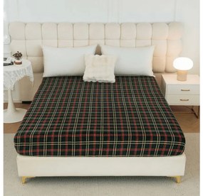 PrzytulneMieszkanie.pl Prześcieradło z mikropluszu GLENMOORE 90x200 cm zielone