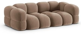 Brązowa aksamitna sofa 250 cm Loretto – Cosmopolitan Design