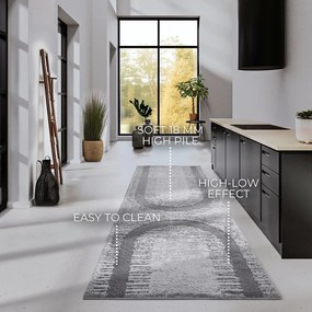 Szary chodnik 80x240 cm Bartoux Light Grey – Elle Decoration
