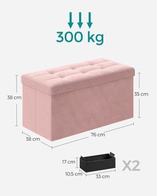 Welurowa pufa ze schowkiem Carina 247