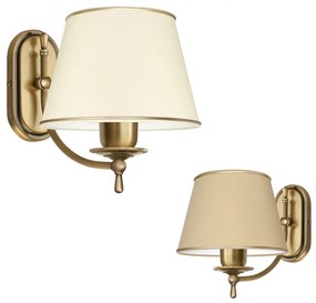 Kinkiet mosiężny z abażurem L-K1A