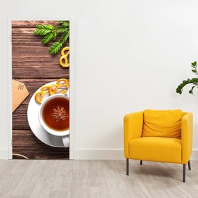 Fototapeta na drzwi - Kubek z dekoracjami (95x205cm)