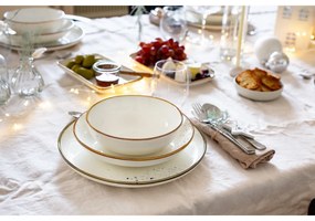 Mäser Głęboki talerz Pintar White brązowe kropki21 cm