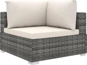 Szaro-kremowy 9-częściowy wypoczynkowy zestaw do ogrodu S5-H08