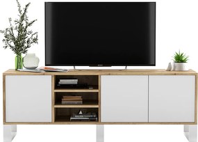 Szafka na TV dąb wotan + biały G4-E55