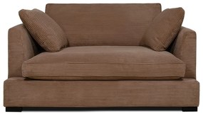 Jasnobrązowa sztruksowa sofa 132 cm Mobby – Scandic