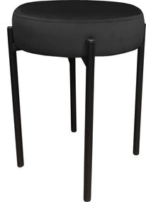 Taboret DIOR stelaż metalowy tkanina Welur : Kolor Stelaża - Czarny , Kolor tkaniny - VELVET - MG19, Typ tkaniny - Velvet