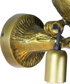 Vintage Lampa ścienna mosiądz - Zwierzę Tukan