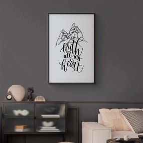 Plakat All My Heart 29,7x42 cm z ramą czarną z marginesem ARTGEIST B