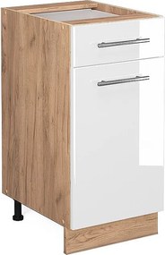 Szafka dolna do kuchni biały wysoki połysk 40x51.6x82 fame-line