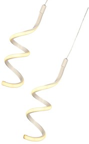 Biała metalowa lampa wisząca LED ø 25 cm Hilton – Squid Lighting
