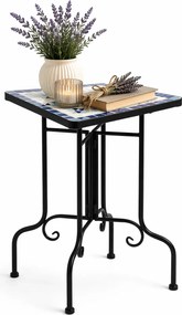 Niebiesko-biały stolik ceramiczny L4-N77