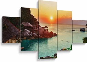 Obraz pięknej plaży (125x70 cm)