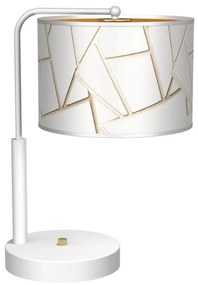 Lampa stołowa ZIGGY 1xE27/60W/230V biała/złota