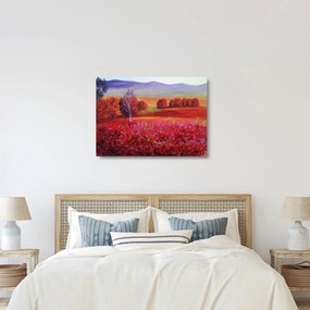 Obraz na szkle czerwonego krajobrazu (70x50 cm)