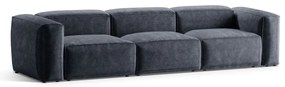 Szaroniebieska sztruksowa sofa 364 cm Bergano – Cosmopolitan Design