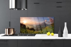 Panel Kuchenny Szczyty Gór W Objęciach Lasu