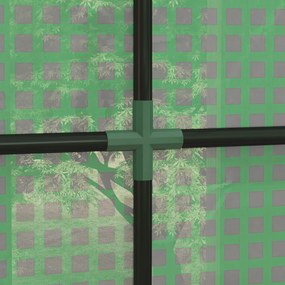 Outsunny Szklarnia Przyścienna z Folią, Wzrost Roślin, Odporna na Pogodę, 200 cm x 80 cm x 200 cm, Zielony