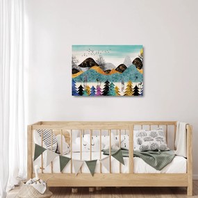 Obraz na szkle graficzny z jeleniem (70x50 cm)