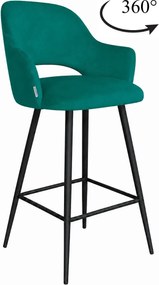 Hoker obrotowy 360° krzesło barowe Milano noga metalowa czarna MG20