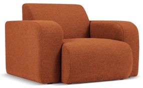 Brązowy fotel z materiału bouclé Molino – Micadoni Home