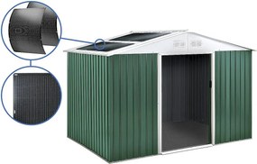 Metalowa altana ogrodowa "Rosas" - 7,06 m² z panelami słonecznymi - Zielona
