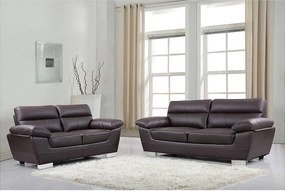 Sofa z odtworzonej skóry i PVC "Dallas" - 210 x 88 x 90 cm - 3-osobowa