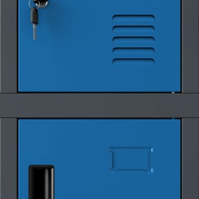 Szafa skrytkowa socjalna BHP antracytowo-niebieska: ROBERT 1360 x 1720 x 450 mm
