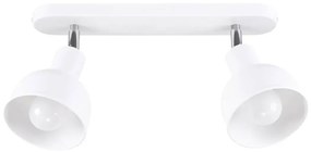 Biała metalowa dwupunktowa lampa sufitowa - A623 C3-B59